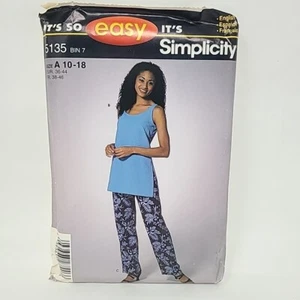 Simplicity 5135 Sewing Pattern Misses Tunic & Pants Size A (10-18) - Picture 1 of 3