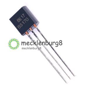 Transistor MOSFET 10 piezas ON (ONSEMI)/MOTOROLA/FAIRCHILD TO-92 BS170 BS170G nuevo - Imagen 1 de 4