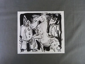 PICASSO in the style of, "Le Cirque" Drawing in Indian ink & wash signed GT 1967 - Picture 1 of 7