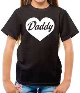 Heart Daddy - Kids T-Shirt - Dad Father Fathers Day I Love Family Grandad - Picture 1 of 13
