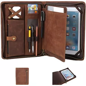 Leather Case for ipad Pro 11" Genuine Leather Multifunctional Smart Folio wit... - Picture 1 of 6