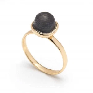 Alexis Bittar 167227 Damen 'Lucite' Mini-Kugelring schwarz/gold Größe 7 - Bild 1 von 3