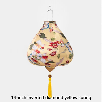 Linterna colgante estilo chino impermeable linternas de tela fiesta festiva decoración NEqH Foto 1 de 4