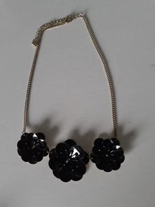 Schwarze florale Metallkette - Bild 1 von 2