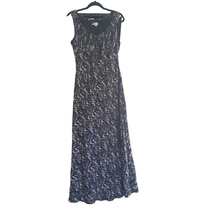 Maxi Vestido Vintage Alyn Paige Sin Mangas Floral Gasa Y2K Talla L Mujer Hada Foto 1 de 4