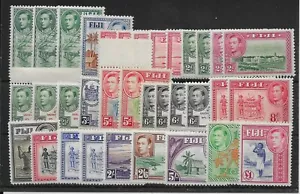 FIJI SG249/66b 1938-55 JUEGO DEFINITIVO TODOS LOS TONOS/PERFS MTD COMO NUEVO. - Imagen 1 de 1