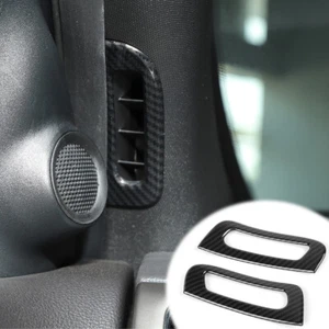 2x Tapicería de cubierta de salida de ventilación de aire pilar A para Jeep Grand Cherokee 11+ fibra de carbono - Imagen 1 de 6