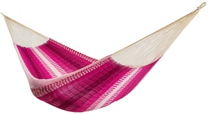 HängemattenGlück Bio-Netzhängematte Maya Plum GOTS - zertifiziert Fair Trade - Bild 1 von 2