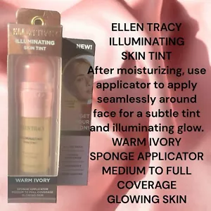 ILLUMINATING SKIN TINT MEDIUM/FULL COVERAG GLOWING SKIN WARM IVORY BY ELLEN TRA - Picture 1 of 7