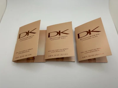 3 Pçs Donna Karan CASHMERE AURA Eau De Parfum AMOSTRAS 0,05 oz/1,5 mL Eau De Parfum Spray - Imagem 1 de 2