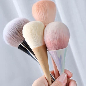 Large Soft Beauty Powder Big Blush Brush Foundation Make Up Tool Cosmetics UK - Picture 1 of 33