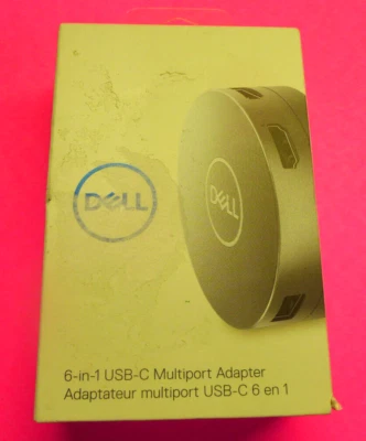 NUEVA estación de acoplamiento adaptador multipuerto Dell 6 en 1 USB-C DA305 T3WX8 Foto 1 de 4