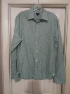 Camisa J.Crew Slim Para Hombre Verde azulado 100% Algodón Cuello Abotonada Manga Larga Talla M - Imagen 1 de 9