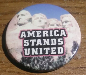 AMERICA STANDS UNITED Large Pin Back Button Accessory TRUMP TYPE BUTTON - Picture 1 of 2