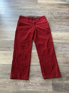 BOBBY JONES Casual CORDUROY Red Cotton Stretch 34 X 29 - Picture 1 of 20