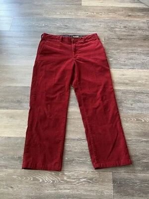BOBBY JONES Casual CORDUROY Red Cotton Stretch 34 X 29 - Image 1 of 4