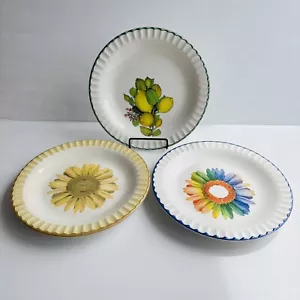 Live Colours Italy Food Platters x 3 Lemons Sunflowers Ceramic Servewear Vintage - Picture 1 of 15