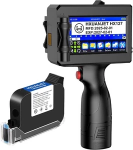 HXUANJET Stampante Palmare Portatile a Getto D'inchiostro, Touch Screen - Photo 1/6
