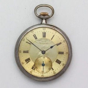 Longines Cuervo y Sobrinos 935 Silver & 14K Gold Open Face Pocket Watch ca. 1904 - Picture 1 of 11