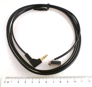 Conector estéreo auxiliar de 3,5 mm dorado enchufe a panel enchufe plomo 1,5 metros OM0419B - Imagen 1 de 5