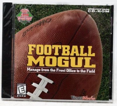 FOOTBALL MOGUL WINDOWS 95 98 WIZARD WORKS CD ROM PC VIDEO GAME New - Image 1 of 4