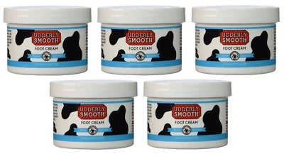 5 Pack - Udderly Smooth Shea Butter Foot Cream 8oz Each