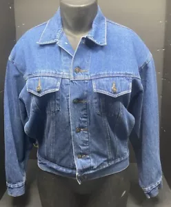 Vintage Giorgio Morandi Jeansjacke Herren Large Blau Jeans Knopfleiste Verwaschen 90er Y2K - Bild 1 von 10