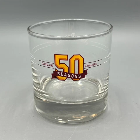 Jack Daniel's 8 oz. 50 Seasons Cleveland Cavaliers Rocks Drink Glass NBA Cover