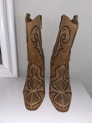 Botas Donald Pliner tamanho 9 marrom deslumbrado - Imagem 1 de 4