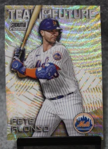 2022 Topps Stadium Club Chrome Pete Alonso Team of the Future Wave Refractor - Picture 1 of 2