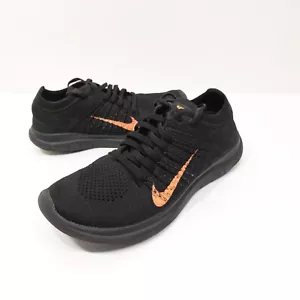 NIKE Free 4.0 Flyknit Running Sneakers, Women's 6, Black NikeID 638399-002 - Picture 1 of 12