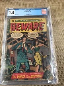 CUIDADO #12 CGC 1.5: Revistas troyanas Noviembre 1954: RARO Horror, cómic difícil de encontrar - Imagen 1 de 11