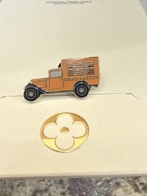 LOUIS VUITTON Lapel Pin Volez Voguez Voyagez NYC Exhibit Enamel Pintrill Truck - Image 1 of 3