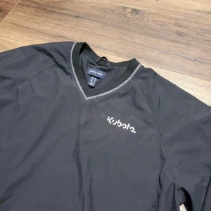 VTG KUBOTA Lands' End Windbreaker Zip Pocks Mesh Lined Lightweight Pullover EUC - Picture 1 of 9