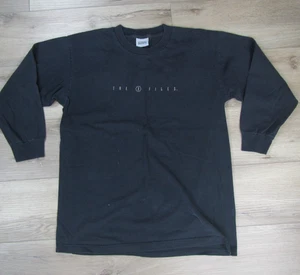 VINTAGE AUTHENTIC X-FILES TV T-SHIRT STANLEY DESANTIS BLACK LARGE LONG SLEEVE - Picture 1 of 7
