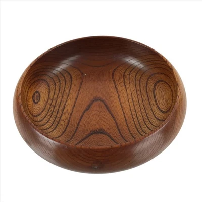 Tazón de bocadillo japonés Kashiki de madera cepillada de colección Kashibachi marrón L264 Foto 1 de 4