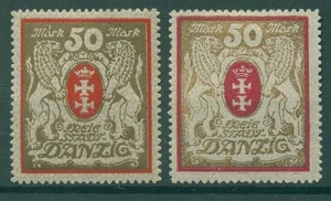 DANZIG 1922 Nr 100Xa+b ungebraucht (923265) - Picture 1 of 1