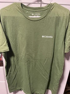 Columbia Camicia Uomo XL Maggiore Outdoor Gear T-Shirt Grizzly Logo Retro Verde - Foto 1 di 4