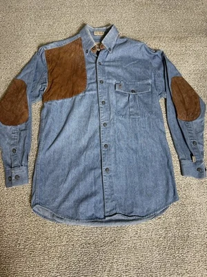 Browning Super Naturals Denim Tiro Botón Abajo Para Hombres S con Stock y Coderas Foto 1 de 4