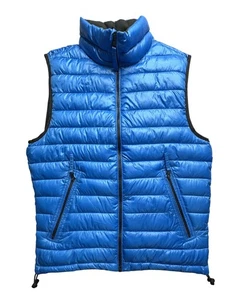American Eagle Vest Mens Blue Small Puffer Quilted Sleeveless Zip Jacket - Picture 1 of 12