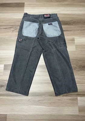 Pantalones de mezclilla para hombre Ecko Unltd 38x30 de colección carpintero pierna ancha holgados ropa de calle Y2K Foto 1 de 4