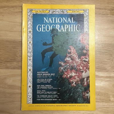 Vintage National Geographic June 1973 Great Barrier Reef Canada Tennessee Valley - Image 1 of 4