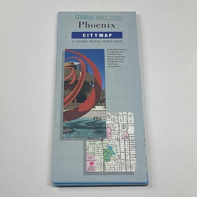 H.M. Gousha Phoenix City Map Folded Travel Map - Imagen 1 de 2