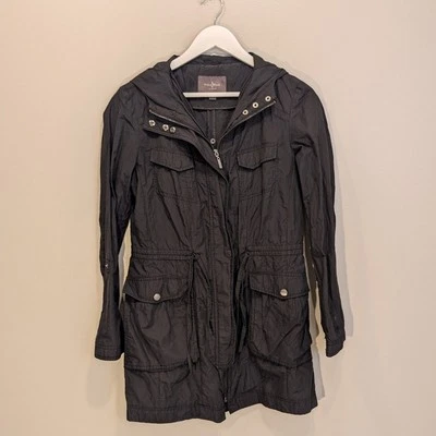 Chaqueta cortavientos Cole Haan empaquetable capucha bolsillos para lluvia - talla S Foto 1 de 4