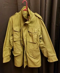 Vintage 1970s Military Jacket OG-107 Mens Small Green Cold Weather Alpha Ind - Picture 1 of 10