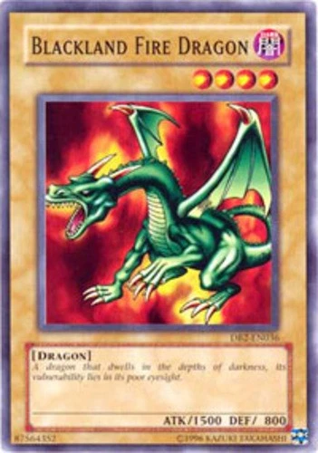 Blackland Fire Dragon - DB2-EN036 - Common - Unlimited Edition - Heavily Played - Image 1 of 1