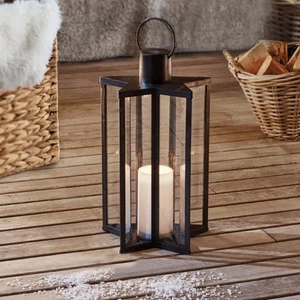 Windlicht LED Licht Stern hängend flackernd Kerze Lampe Wohndeko festlich Display - Bild 1 von 4