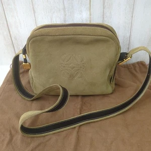 LOEWE Schultertasche Anagramm Beige Leder Vintage Damen Gebraucht aus Japan - Bild 1 von 20
