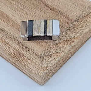 Keep Collective Shiny Silver Sliding Focal Charm Wrapped in Silver Gold Vanilla - Picture 1 of 8