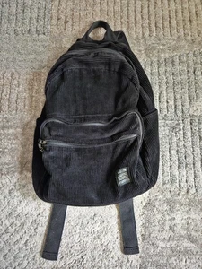 Urban Outfitters UO 76 Schwarz Cord Rucksack Tasche 100% Baumwolle Handtasche - Bild 1 von 3